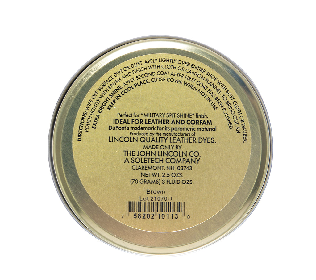 Lincoln U.S.M.C. Stain Wax Shoe Polish