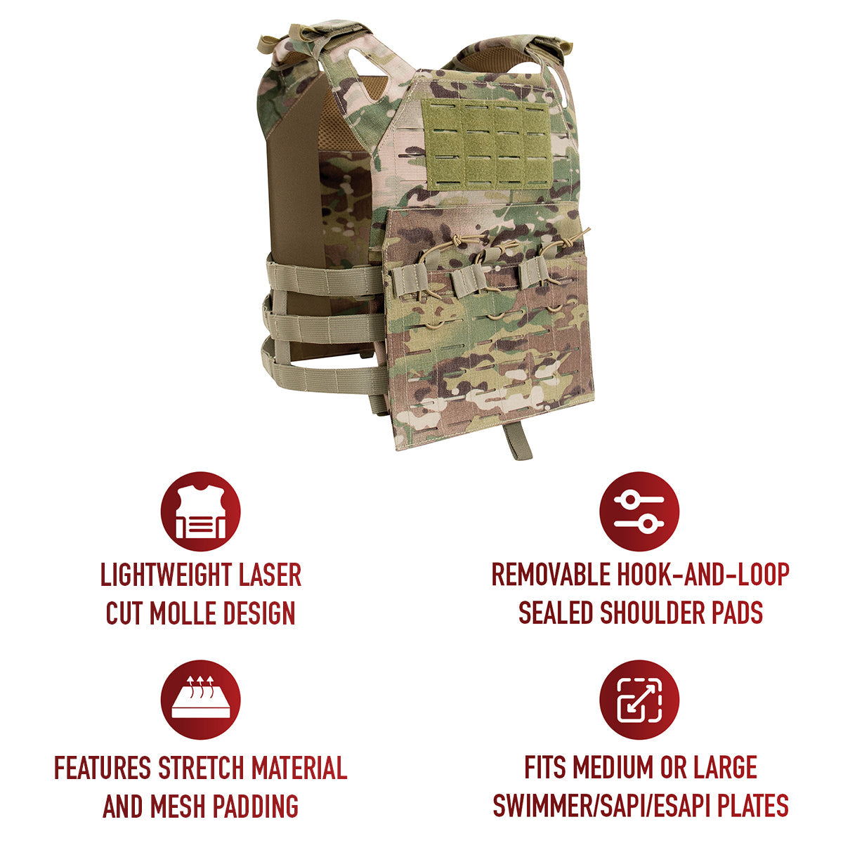 Rothco Laser Cut MOLLE Lightweight Armor Carrier Vest