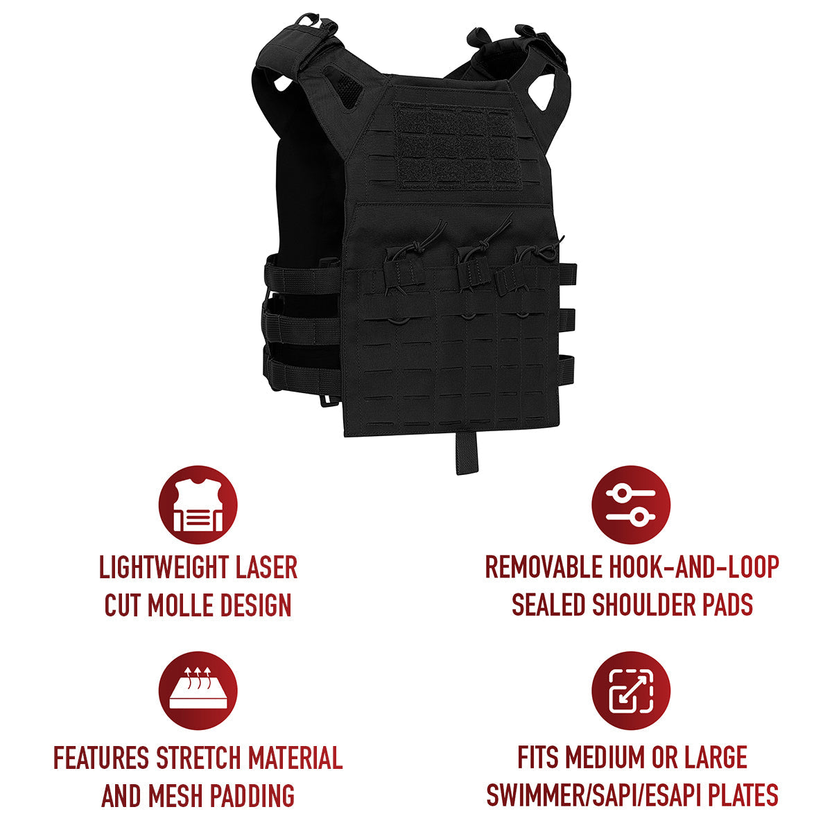 Rothco Laser Cut MOLLE Lightweight Armor Carrier Vest
