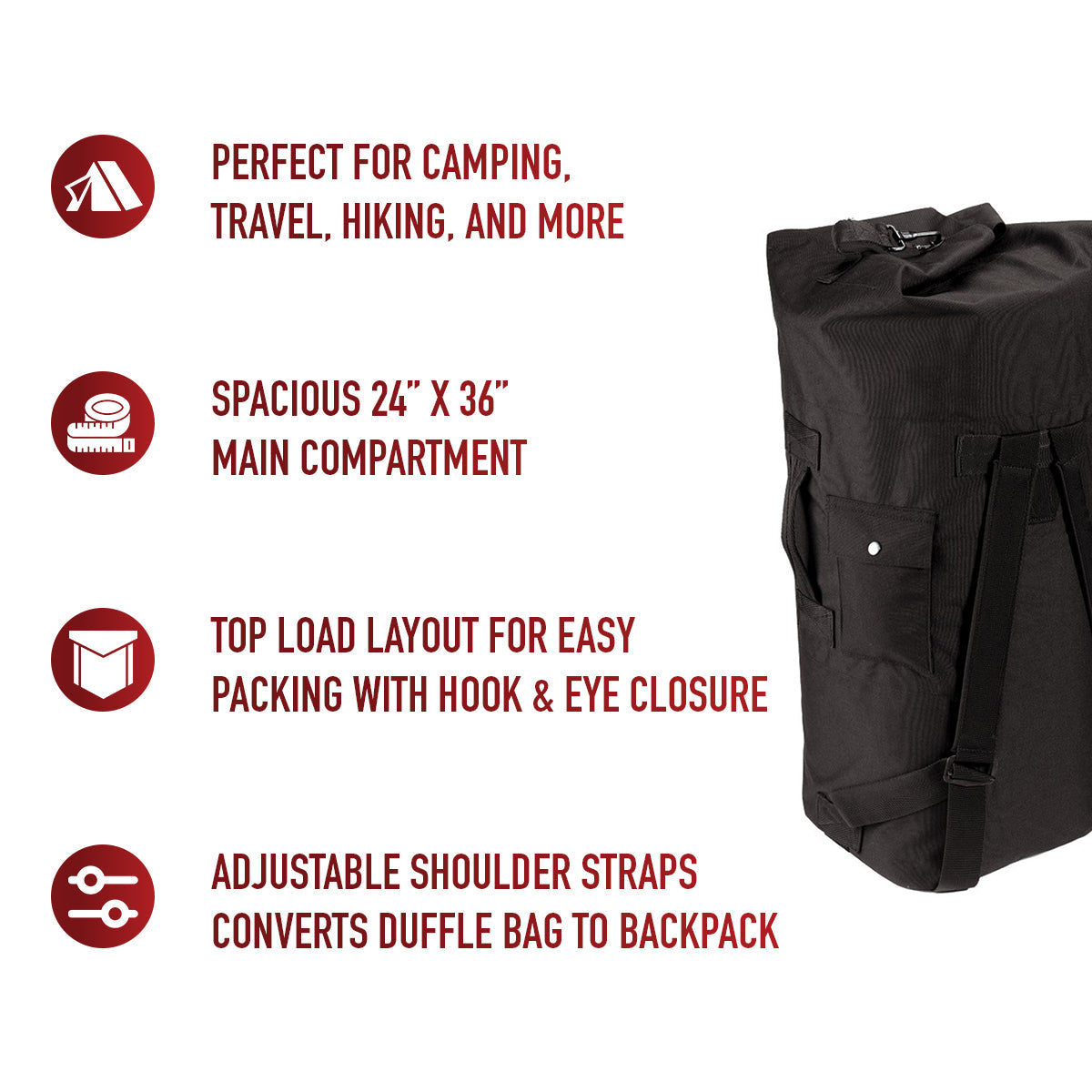 Rothco G.I. Type Enhanced Double Strap Duffle Bag