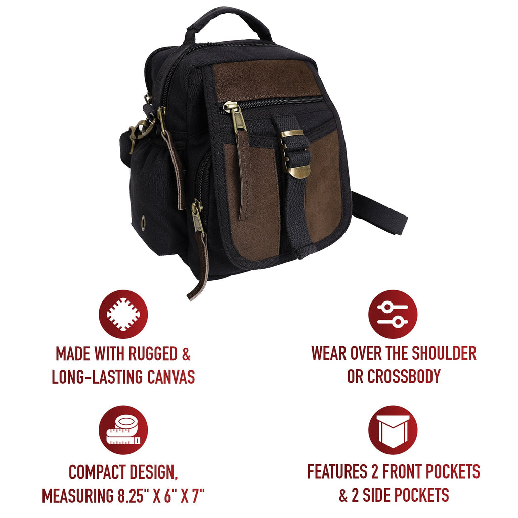 Rothco Vintage Canvas & Leather Travel Shoulder Bag