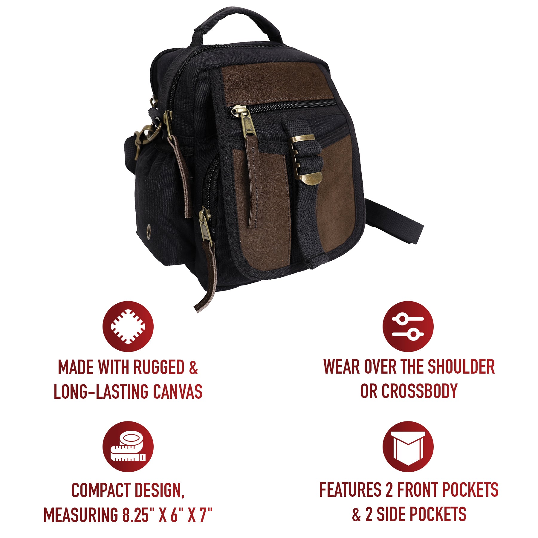 Rothco Vintage Canvas & Leather Travel Shoulder Bag