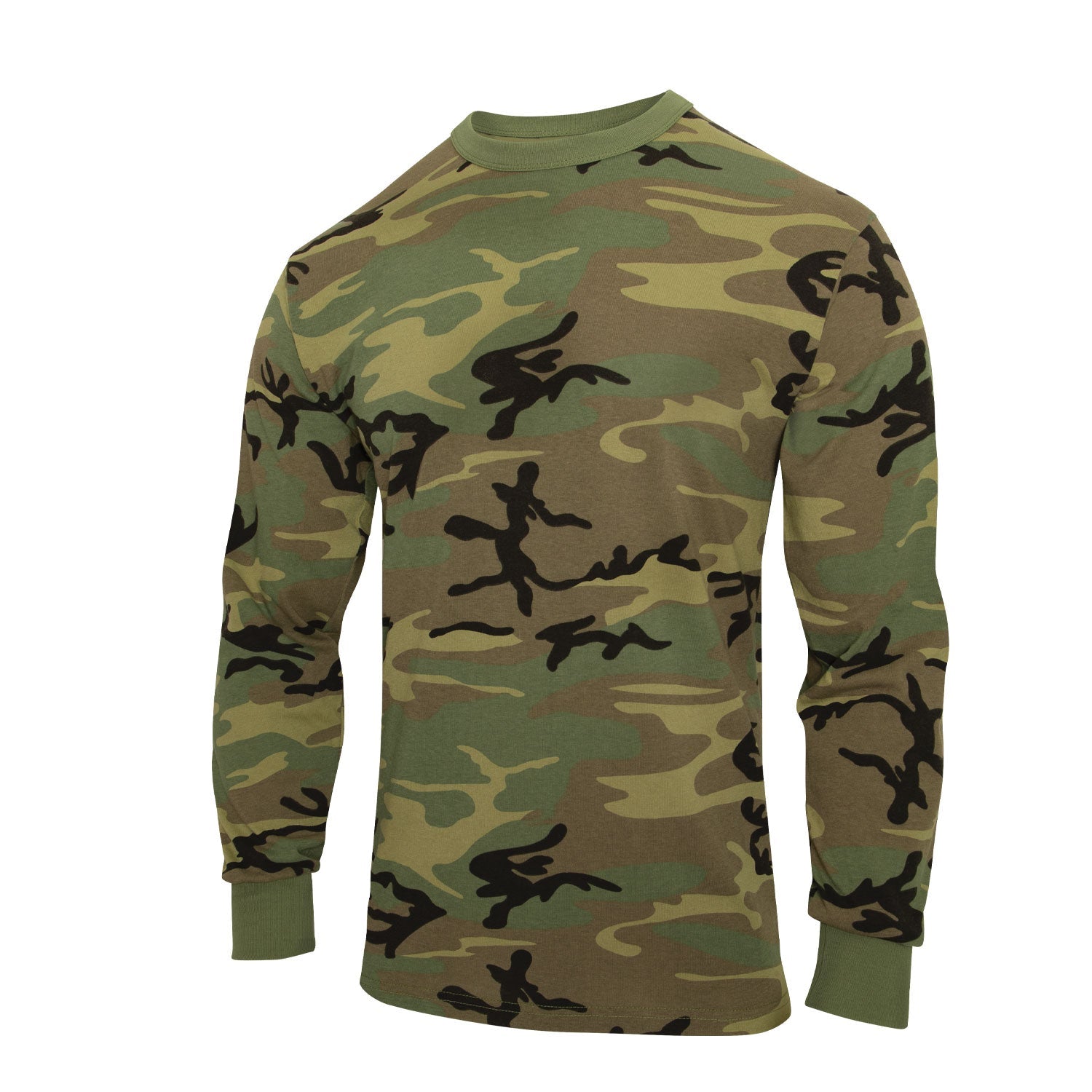 Rothco Long Sleeve Vintage T-Shirt - Woodland Camo