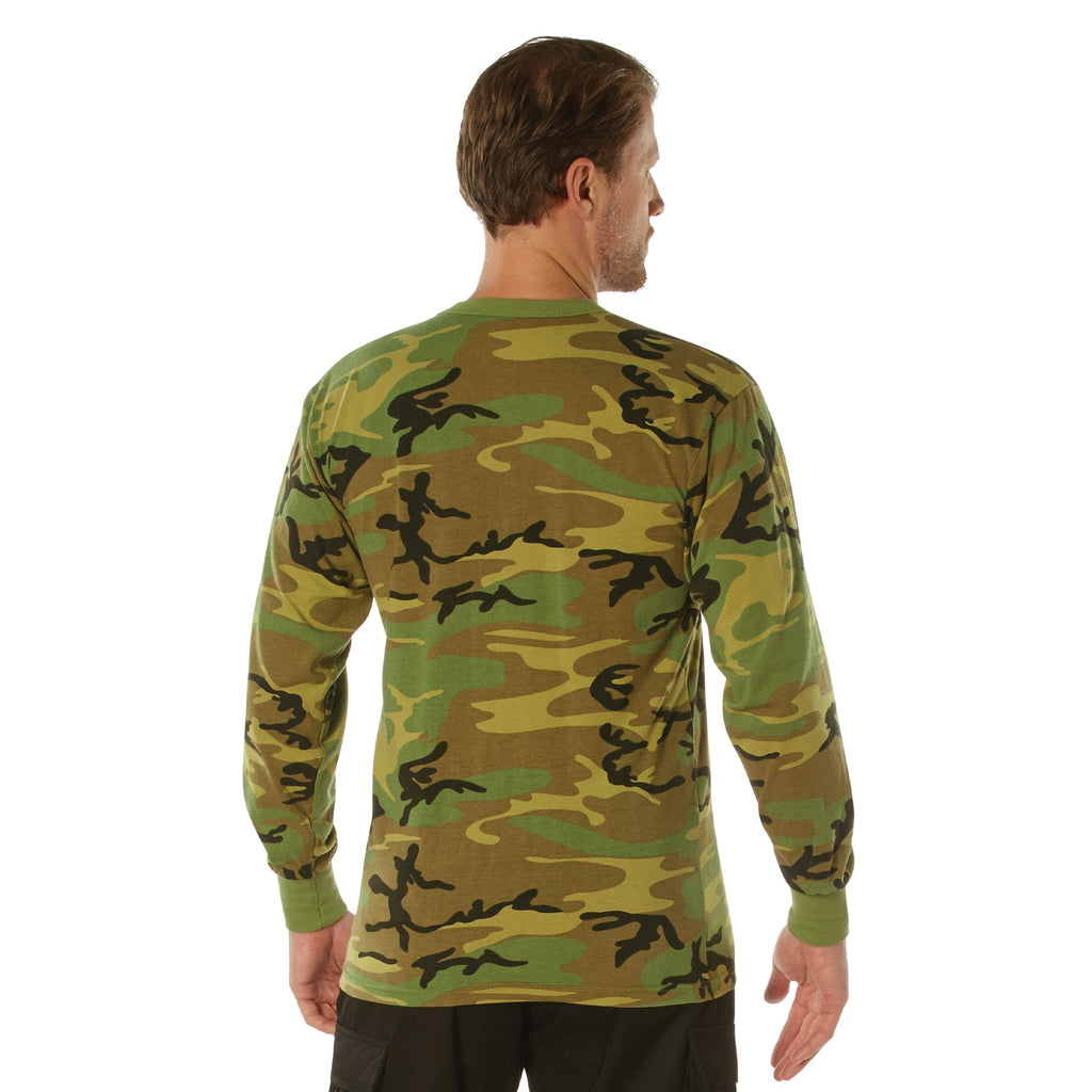 Rothco Long Sleeve Vintage T-Shirt - Woodland Camo
