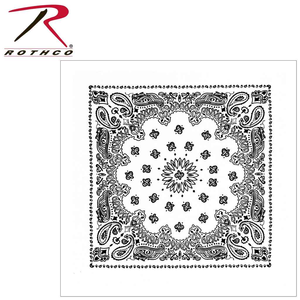Rothco Trainmen Paisley Bandana – Extra-Large - 27” X 27"