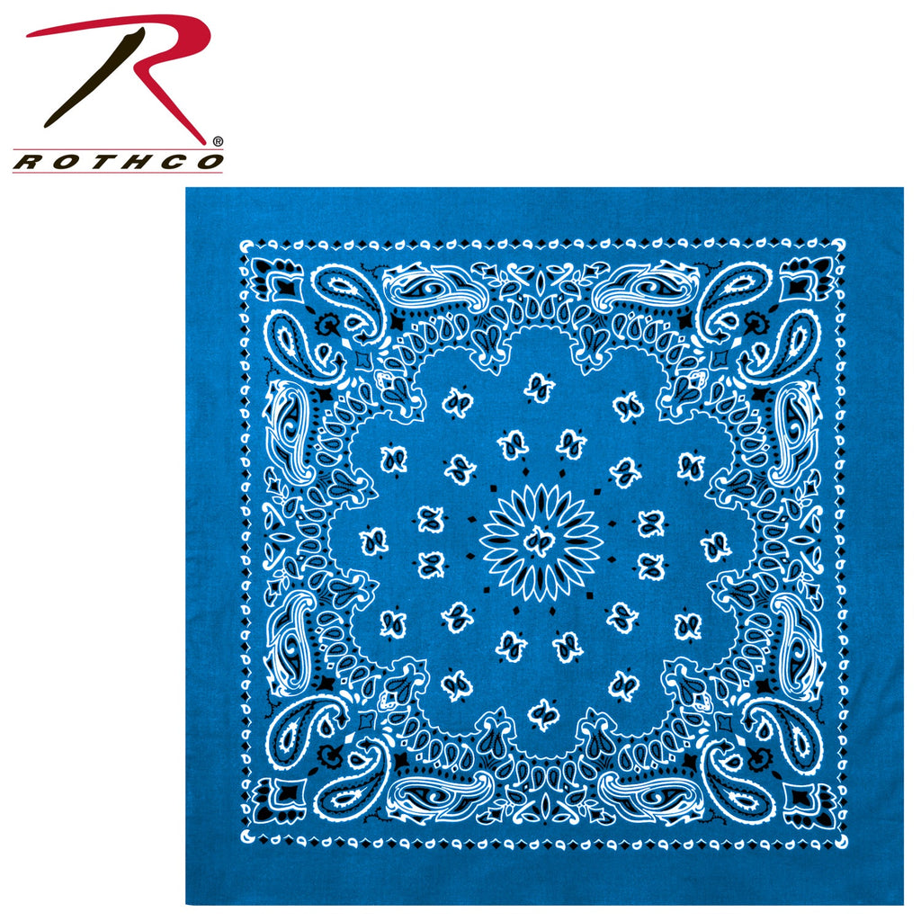 Rothco Trainmen Paisley Bandana – Extra-Large - 27” X 27"