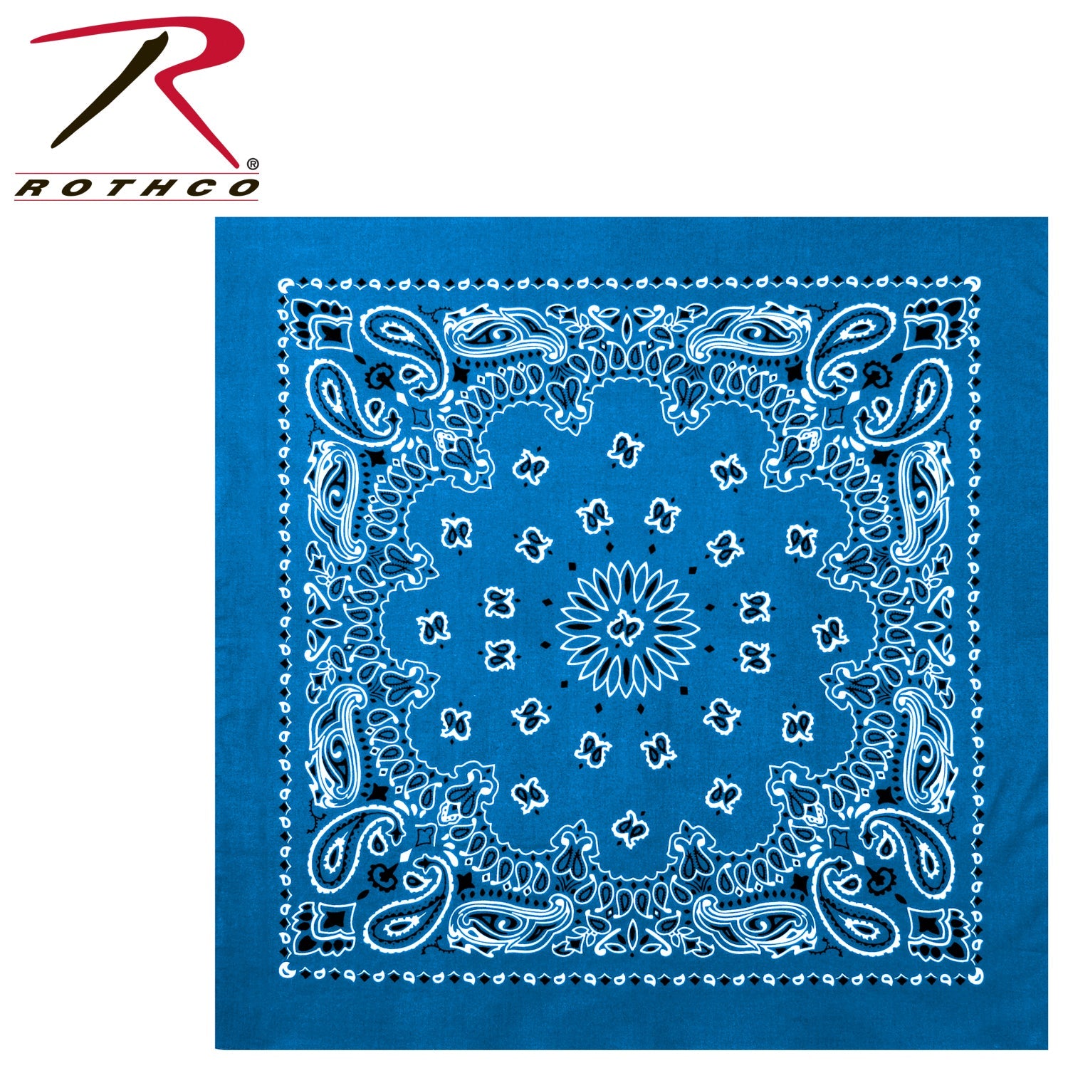 Rothco Trainmen Paisley Bandana – Extra-Large - 27” X 27"