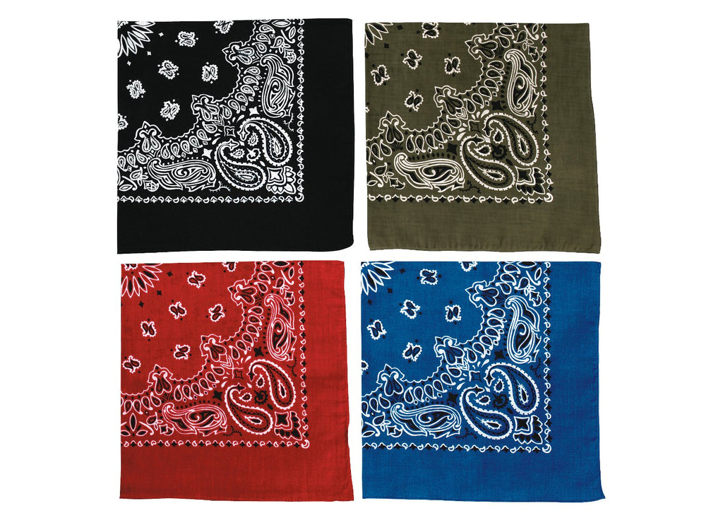 Rothco Trainmen Paisley Bandana – Extra-Large - 27” X 27"