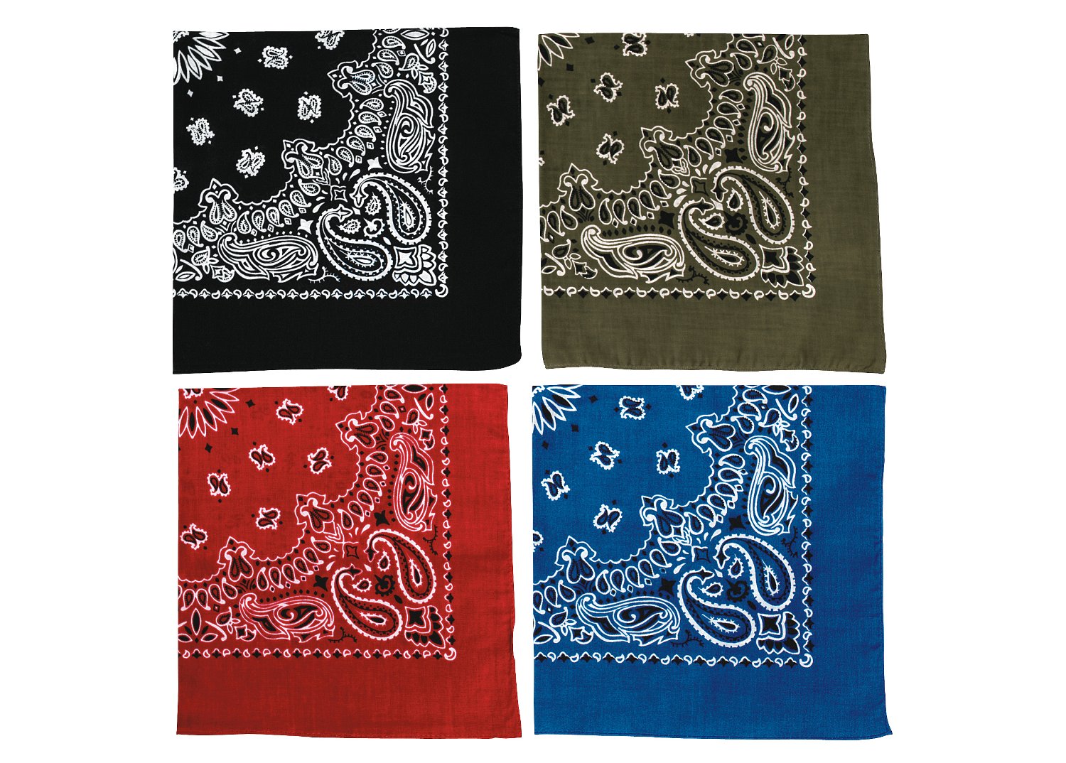 Rothco Trainmen Paisley Bandana – Extra-Large - 27” X 27"