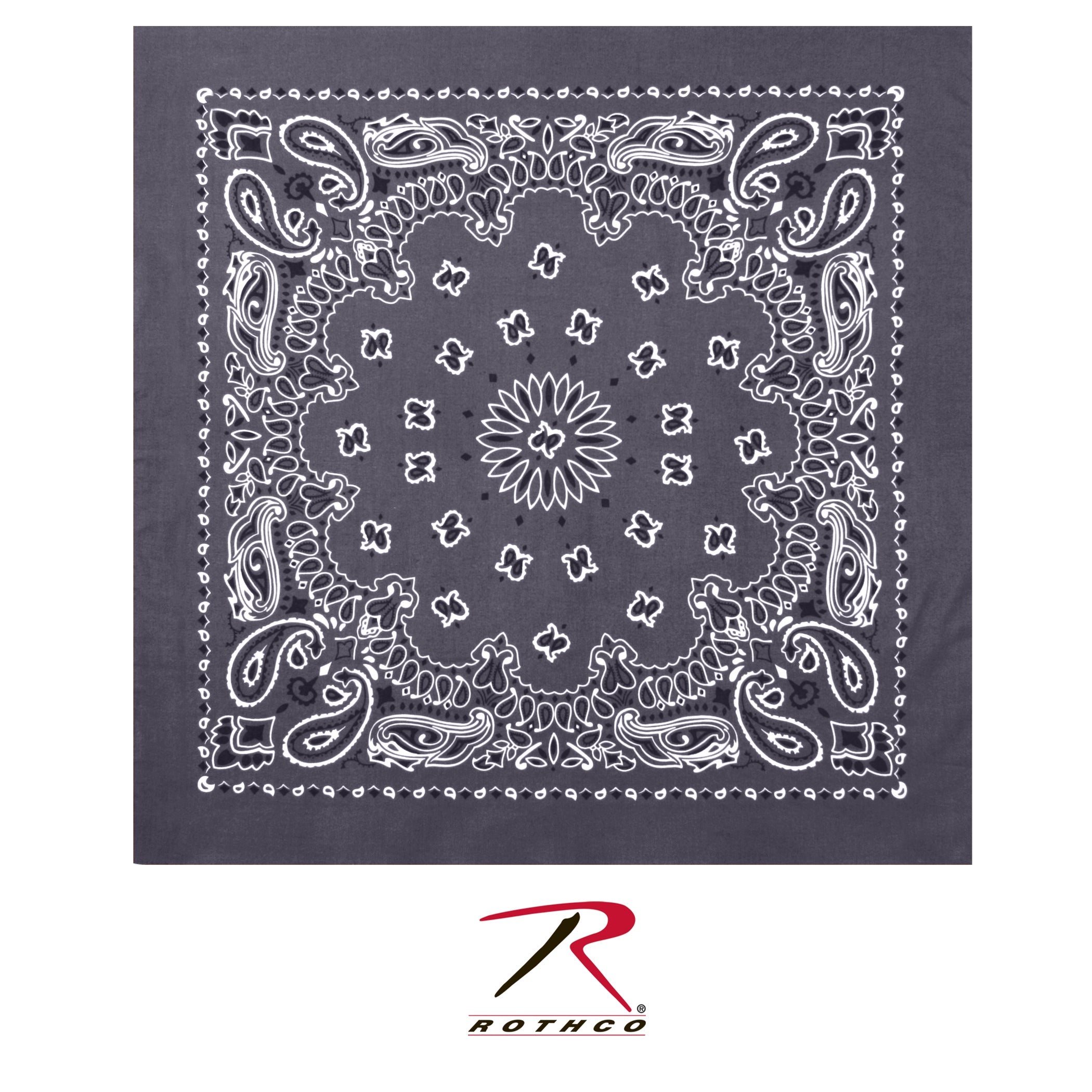 Rothco Trainmen Paisley Bandana – Extra-Large - 27” X 27"