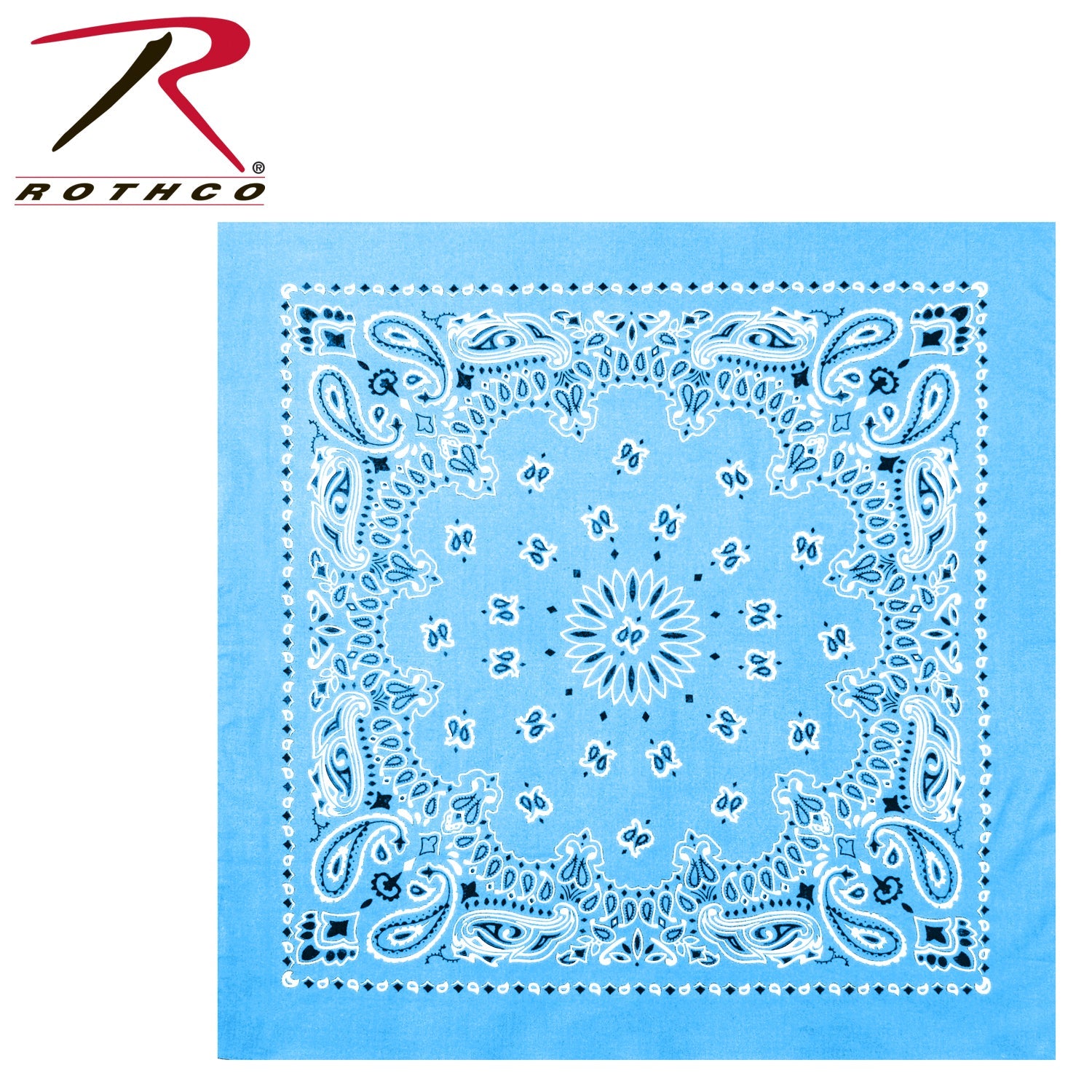 Rothco Trainmen Paisley Bandana – Extra-Large - 27” X 27"