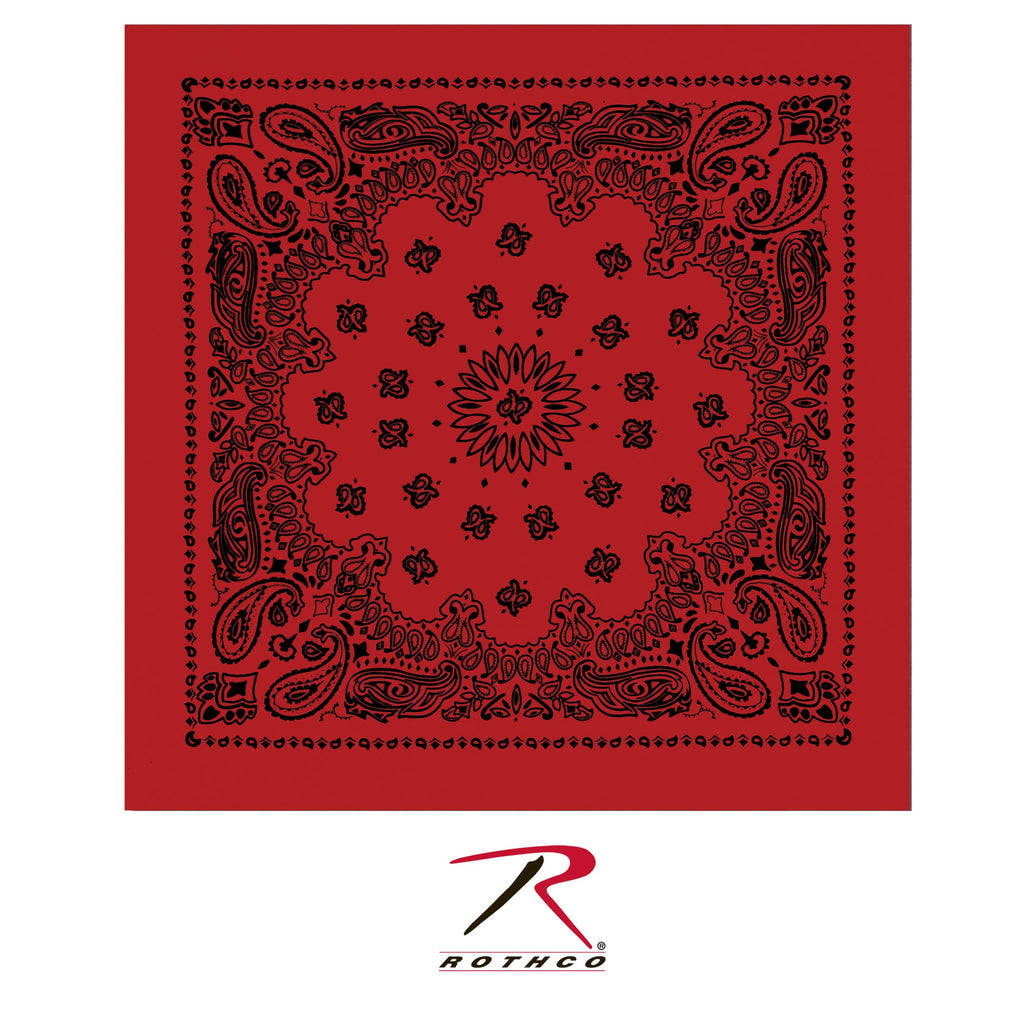Rothco Trainmen Paisley Bandana – Extra-Large - 27” X 27"