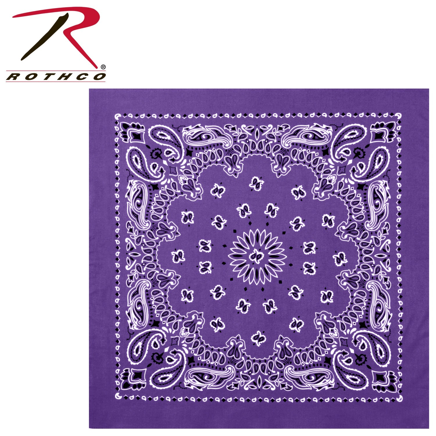 Rothco Trainmen Paisley Bandana – Extra-Large - 27” X 27"