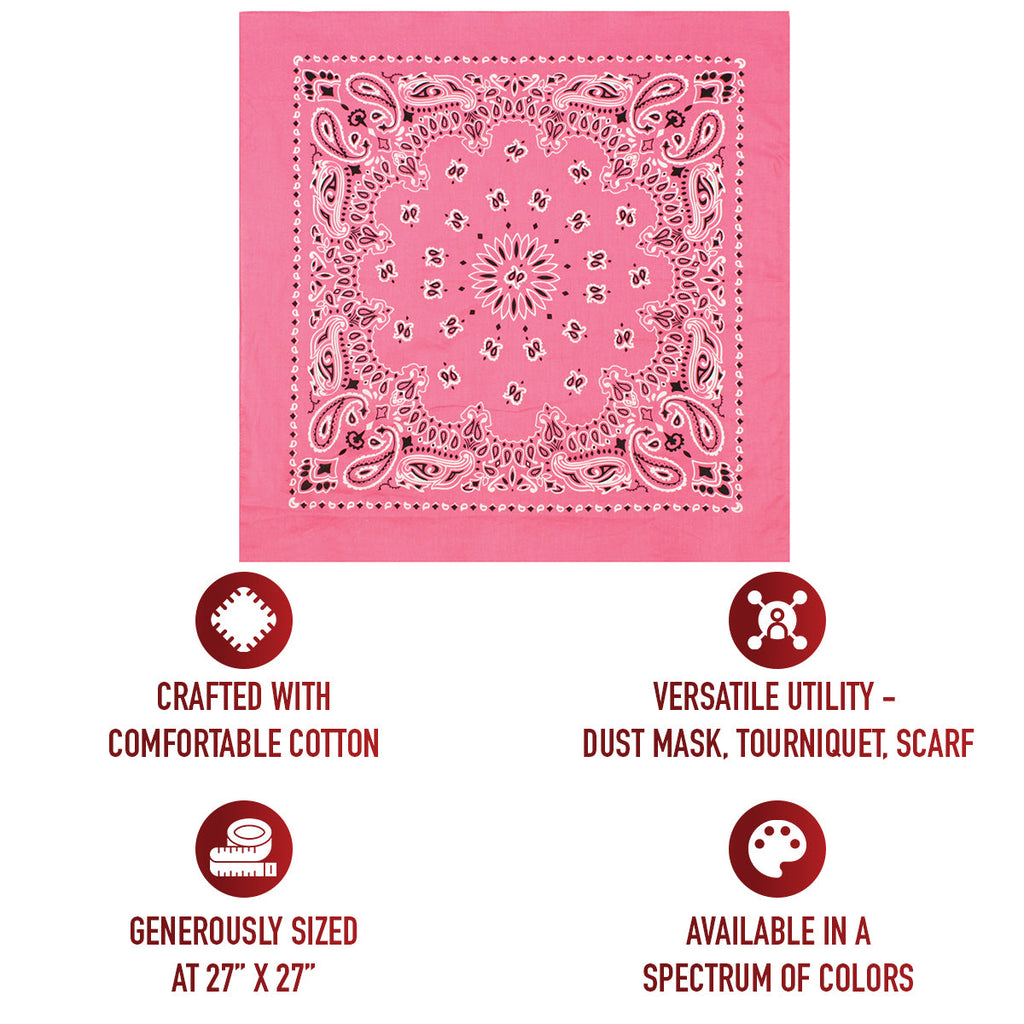 Rothco Trainmen Paisley Bandana – Extra-Large - 27” X 27"