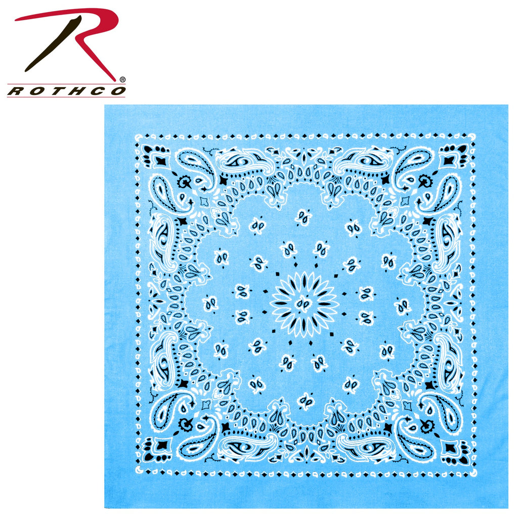 Rothco Trainmen Paisley Bandana – Extra-Large - 27” X 27"