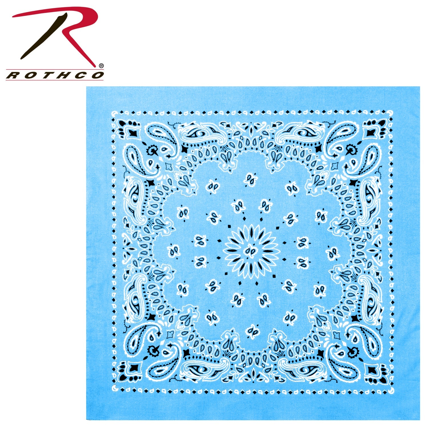 Rothco Trainmen Paisley Bandana – Extra-Large - 27” X 27"