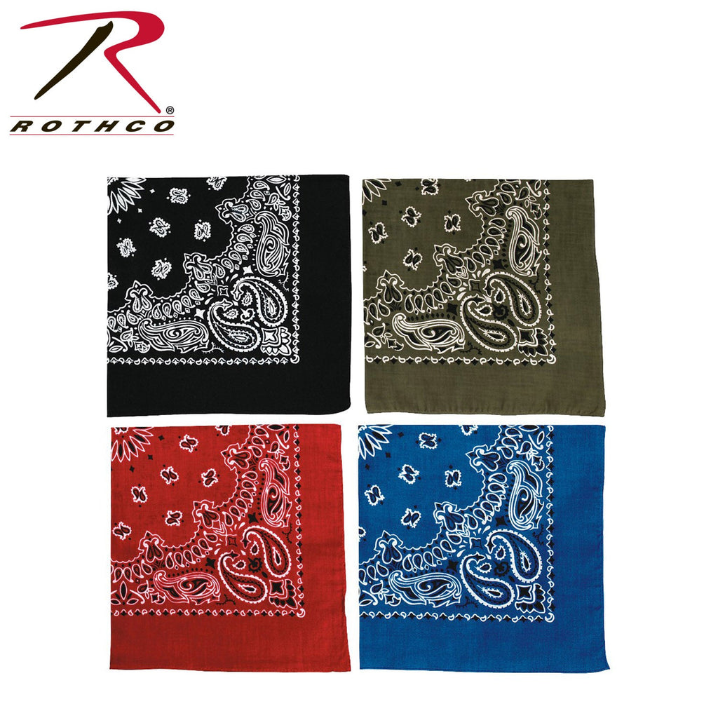 Rothco Trainmen Paisley Bandana – Extra-Large - 27” X 27"