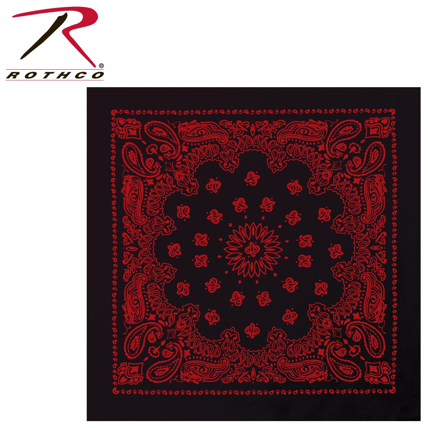 Rothco Trainmen Paisley Bandana – Extra-Large - 27” X 27"