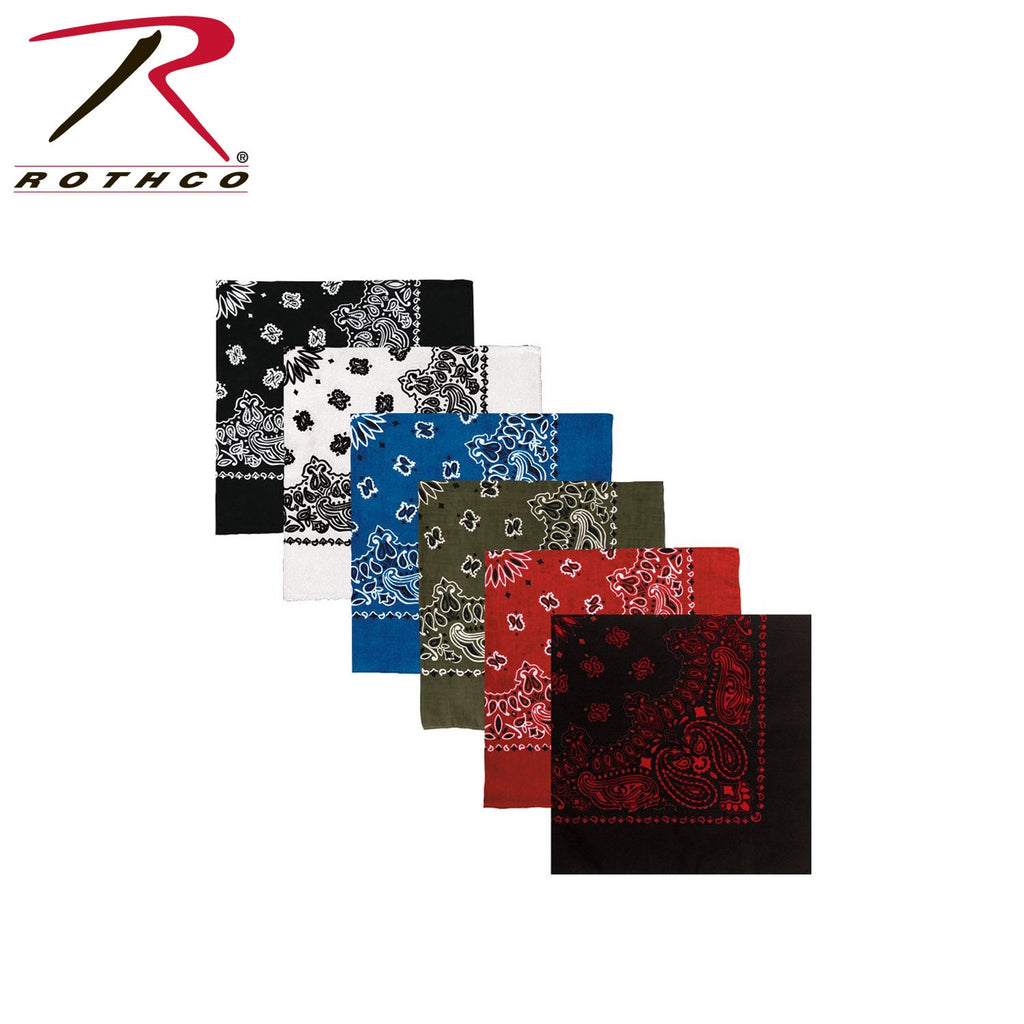 Rothco Trainmen Paisley Bandana – Extra-Large - 27” X 27"