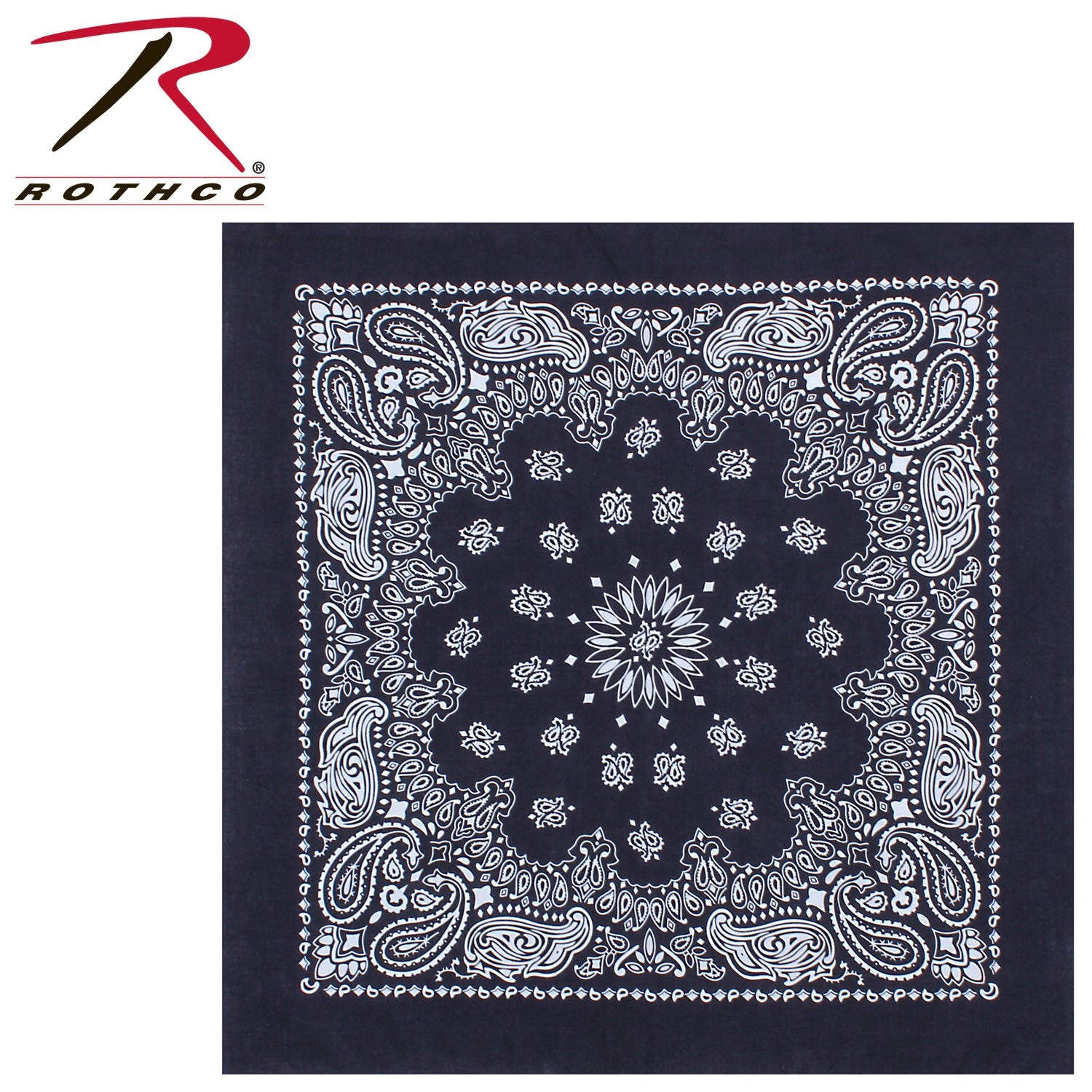 Rothco Trainmen Paisley Bandana – Extra-Large - 27” X 27"