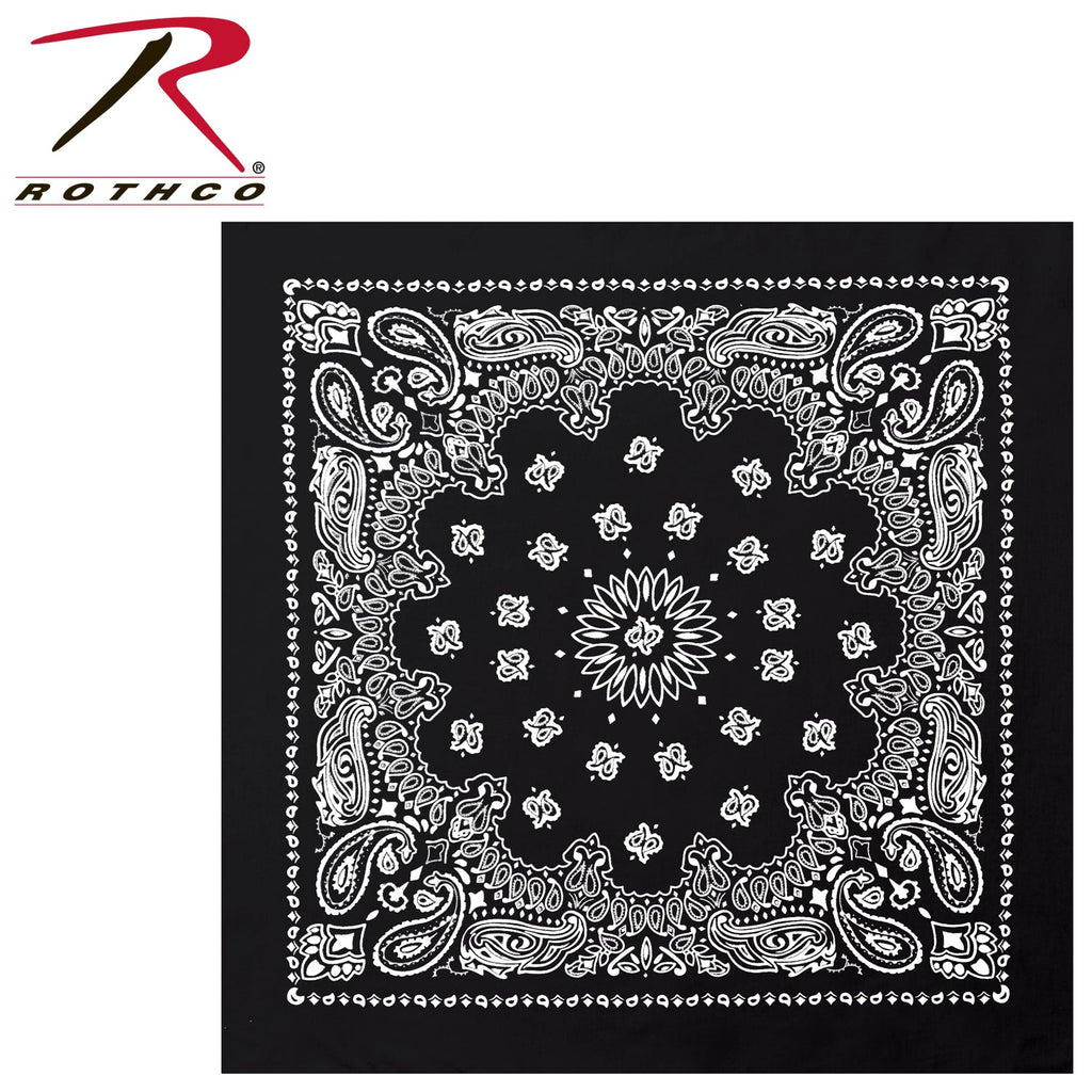 Rothco Trainmen Paisley Bandana – Extra-Large - 27” X 27"