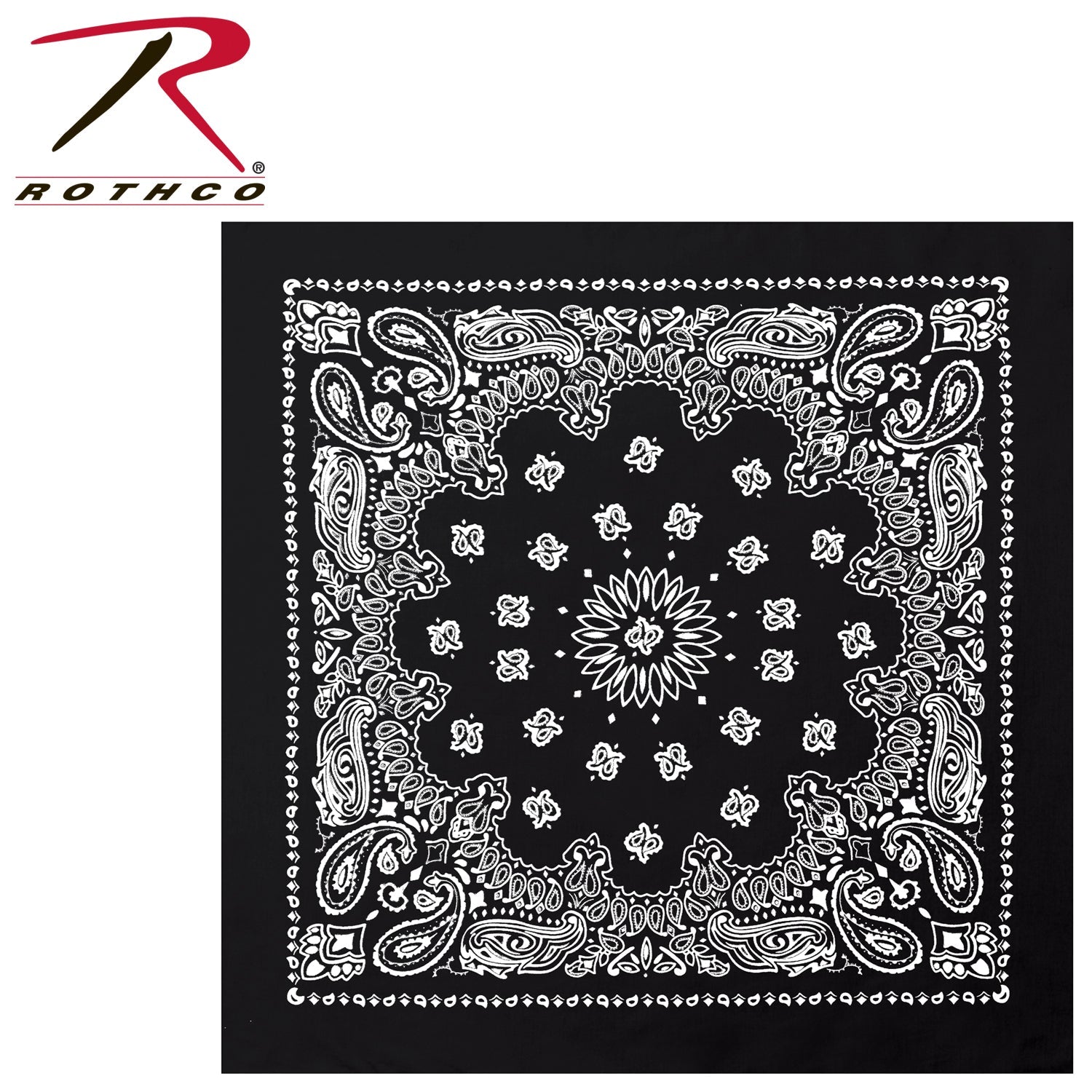 Rothco Trainmen Paisley Bandana – Extra-Large - 27” X 27"