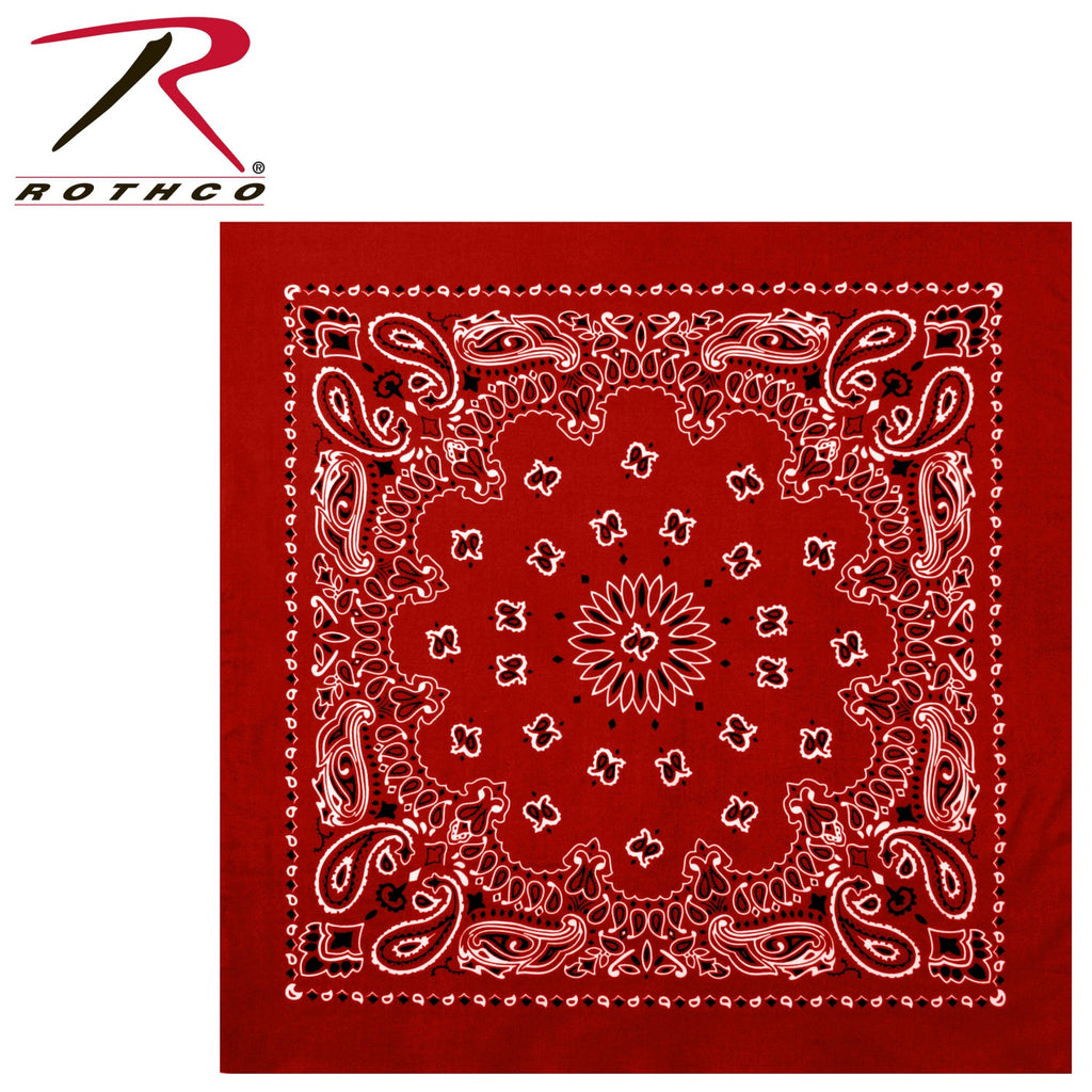 Rothco Trainmen Paisley Bandana – Extra-Large - 27” X 27"