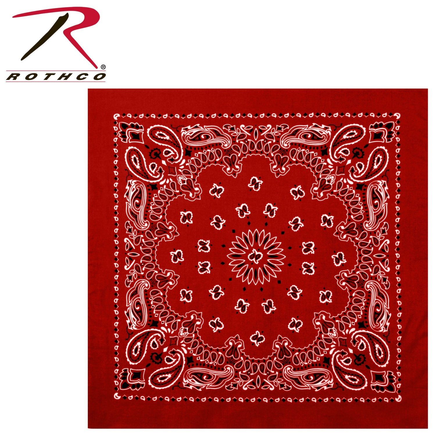 Rothco Trainmen Paisley Bandana – Extra-Large - 27” X 27"