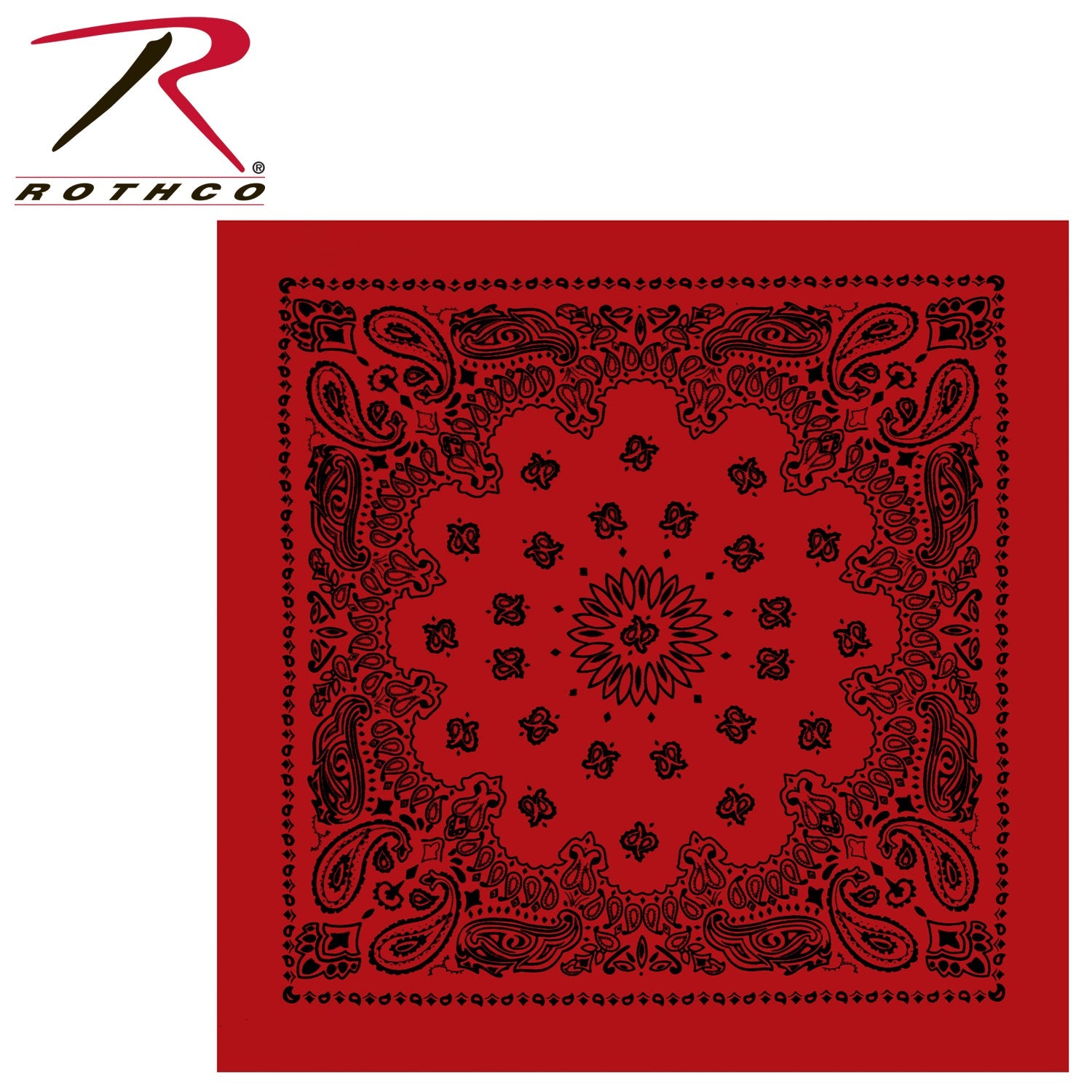 Rothco Trainmen Paisley Bandana – Extra-Large - 27” X 27"
