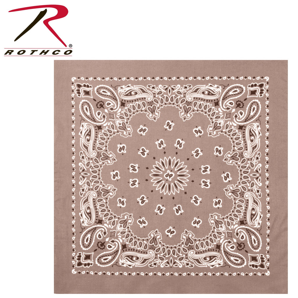 Rothco Trainmen Paisley Bandana – Extra-Large - 27” X 27"