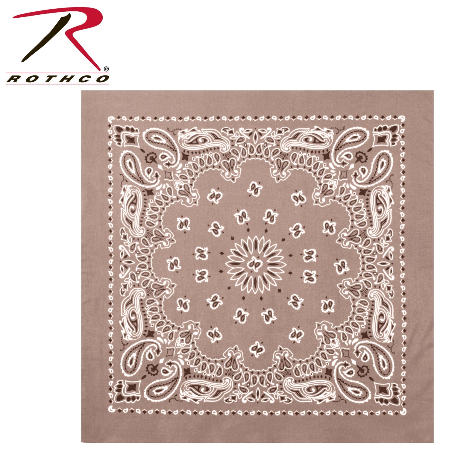 Rothco Trainmen Paisley Bandana – Extra-Large - 27” X 27"