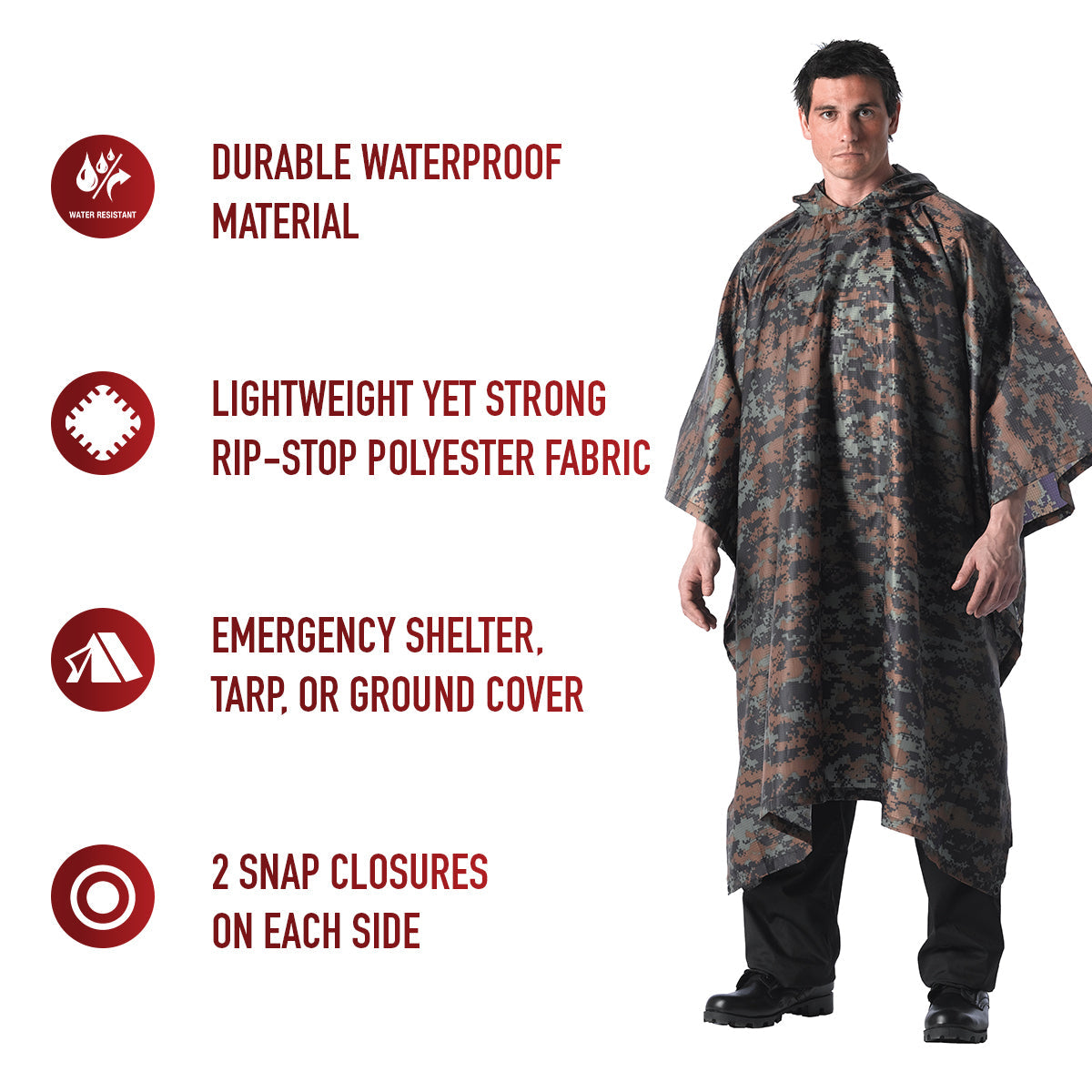 Rothco G.I. Type Rip-Stop Poncho