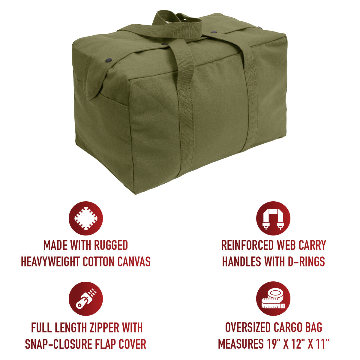 Rothco Canvas Small Parachute Cargo Bag