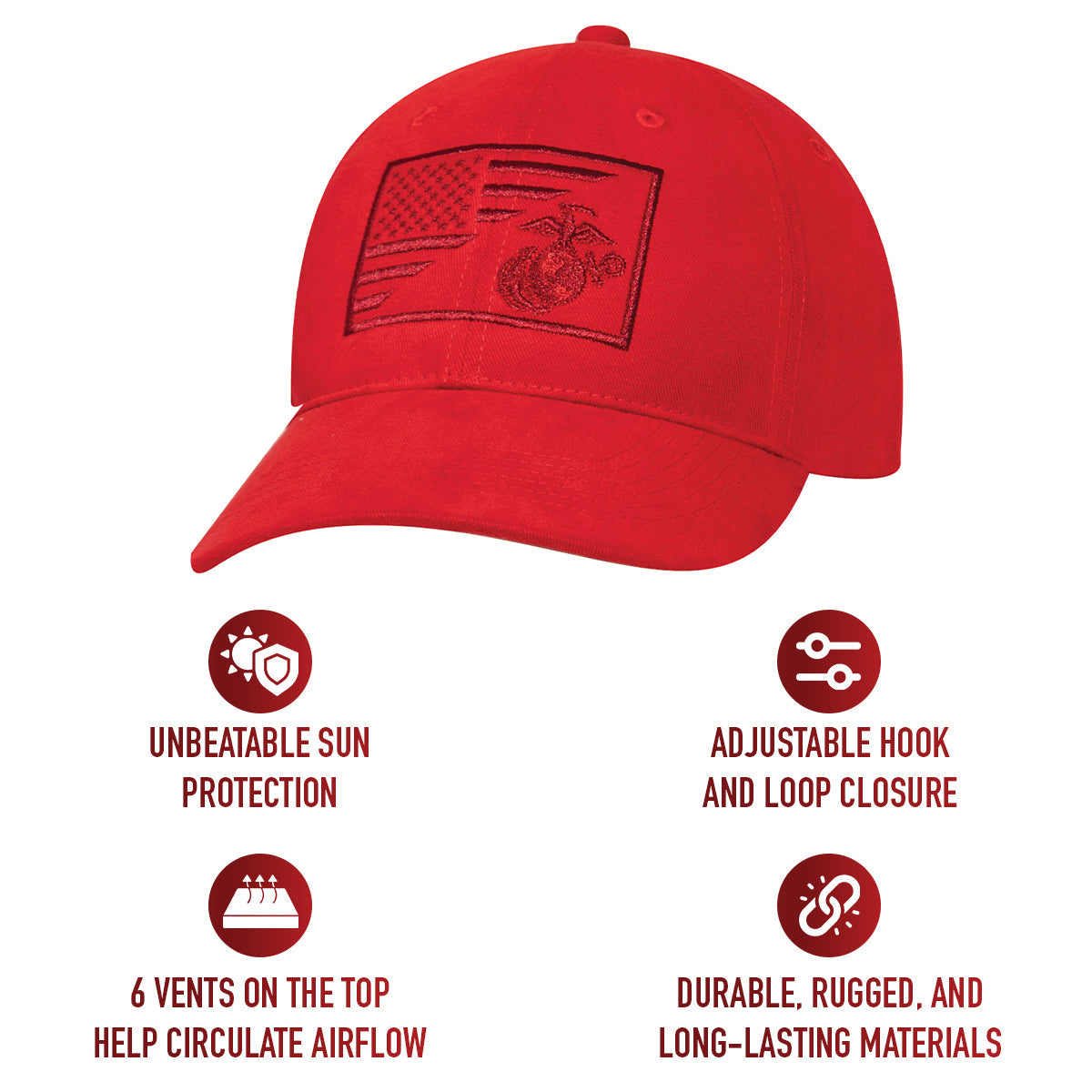 Rothco USMC Eagle, Globe and Anchor / US Flag Low Pro Cap