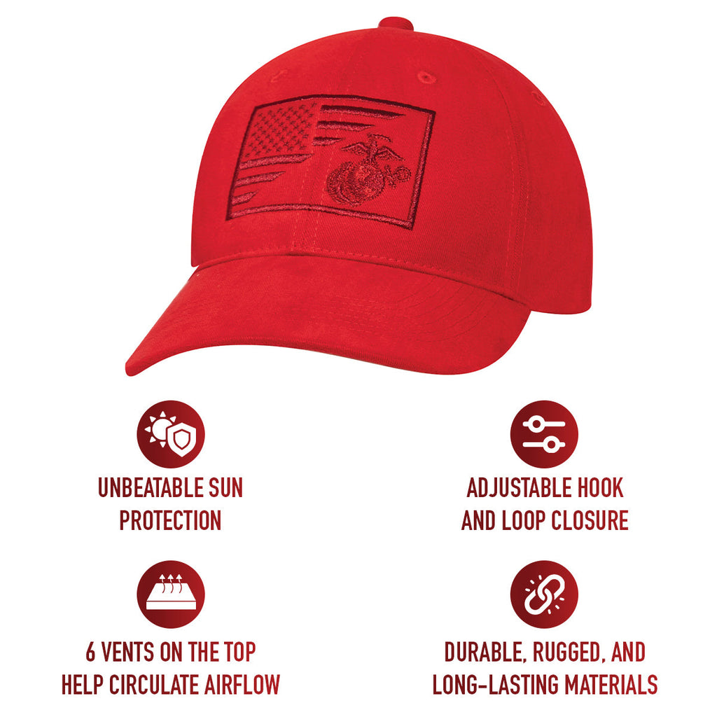Rothco USMC Eagle, Globe and Anchor / US Flag Low Pro Cap
