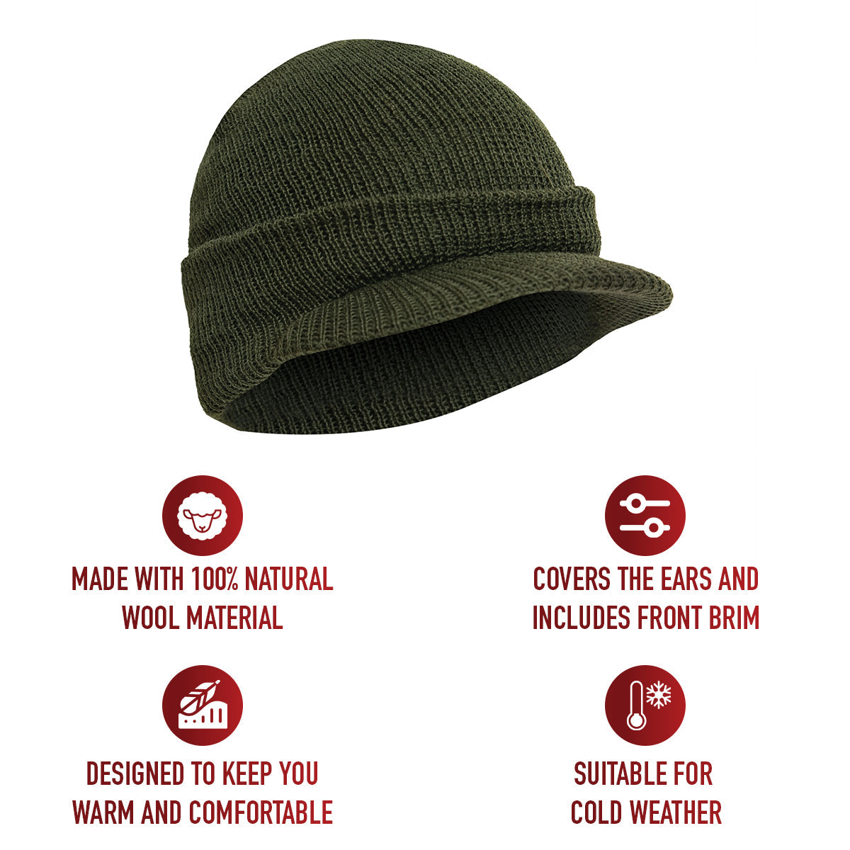 Rothco Genuine G.I. Watch Cap with Brim