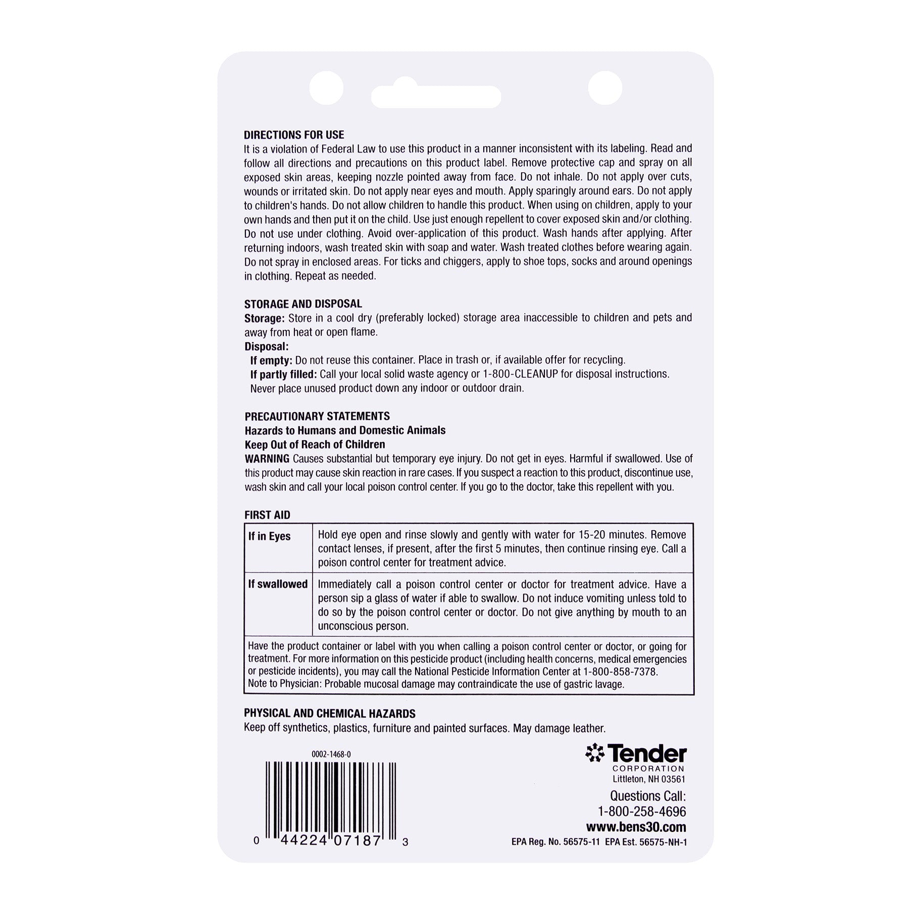 Ben's 30 Spray Pump Insect Repellent