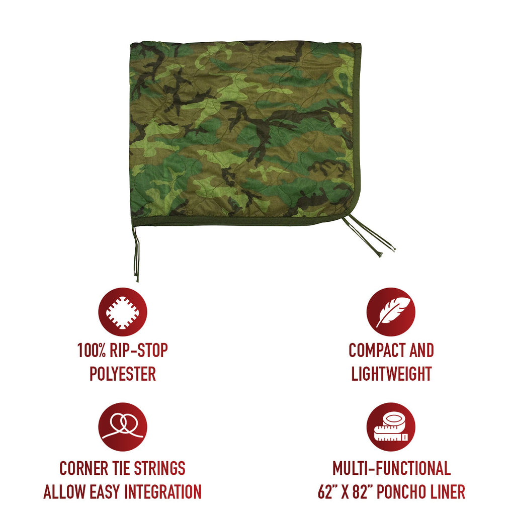 Rothco G.I. Type Camo Poncho Liner