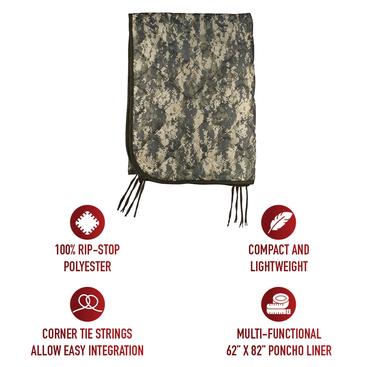Rothco G.I. Type Camo Poncho Liner