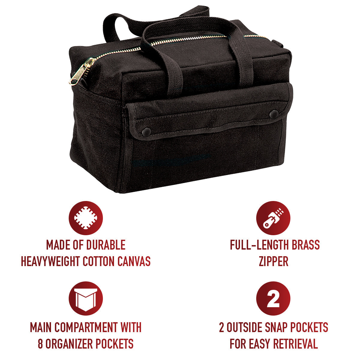 Rothco Mechanics Tool Bag With Brass Zipper