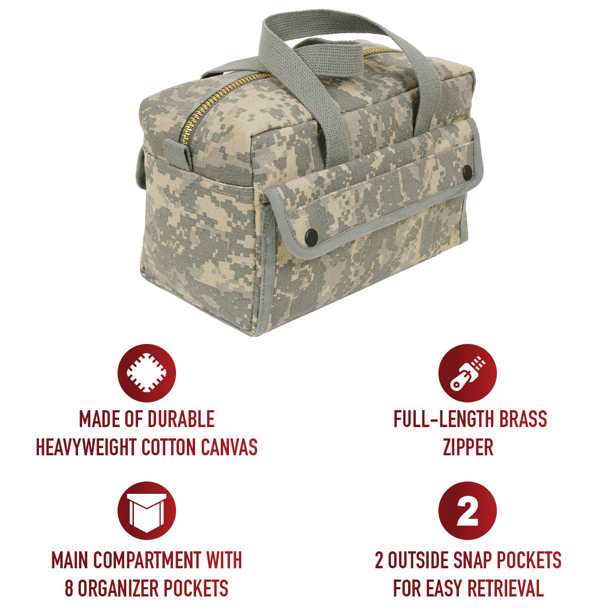 Rothco Mechanics Tool Bag With Brass Zipper