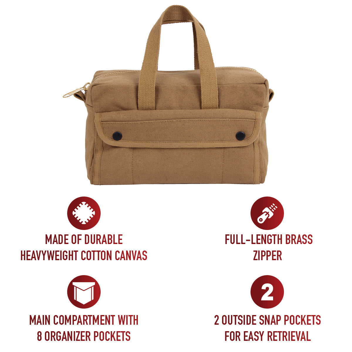 Rothco Mechanics Tool Bag With Brass Zipper