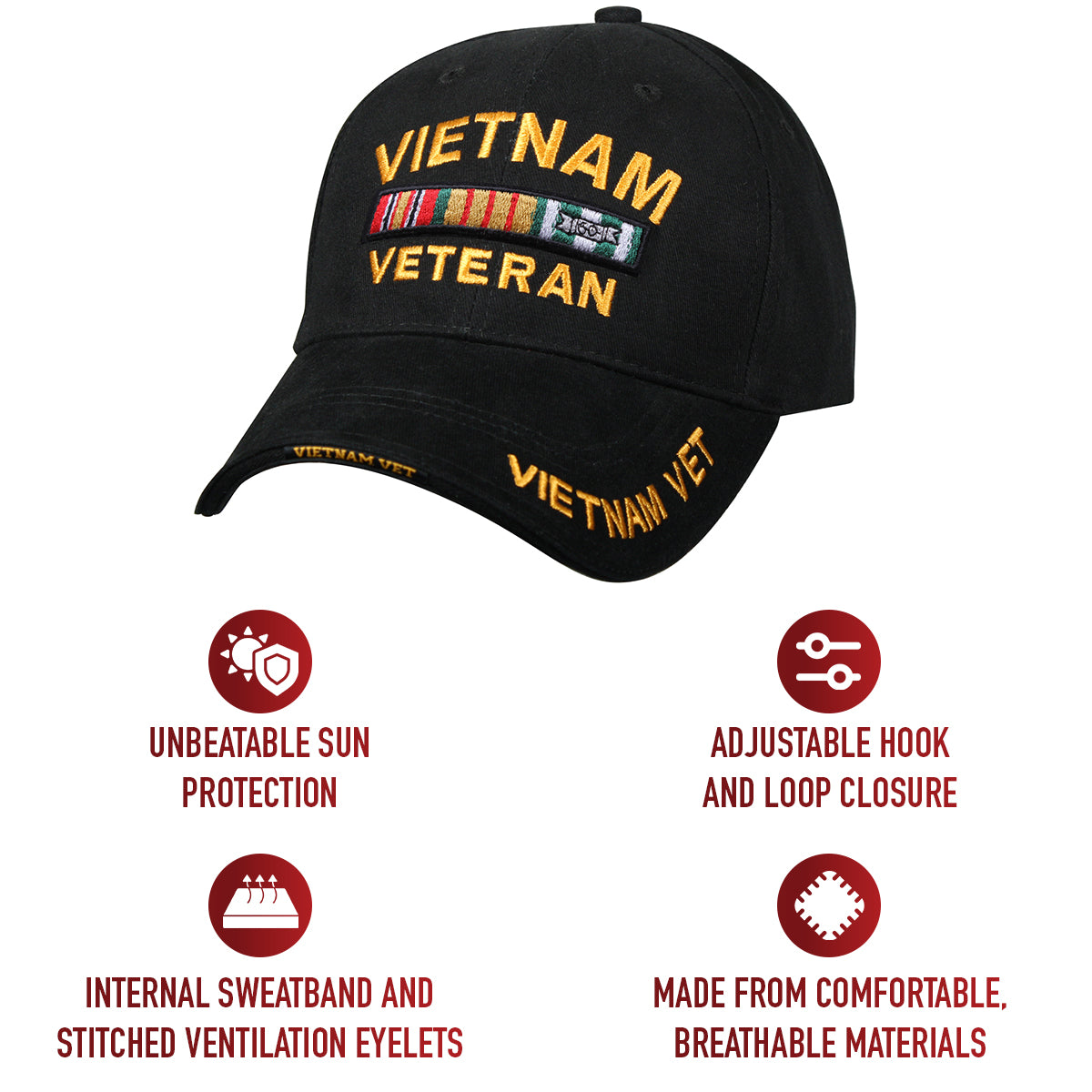 Rothco Deluxe Low Profile Vietnam Veteran Insignia Cap