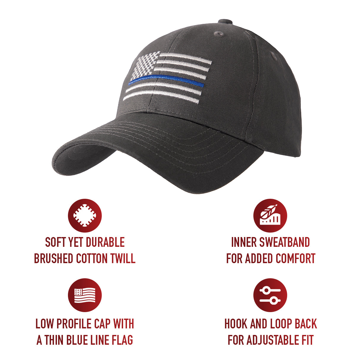 Rothco Thin Blue Line Flag Low Profile Cap