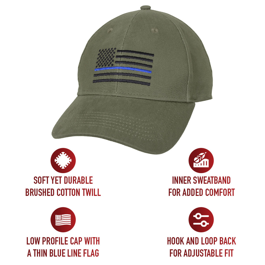 Rothco Thin Blue Line Flag Low Profile Cap
